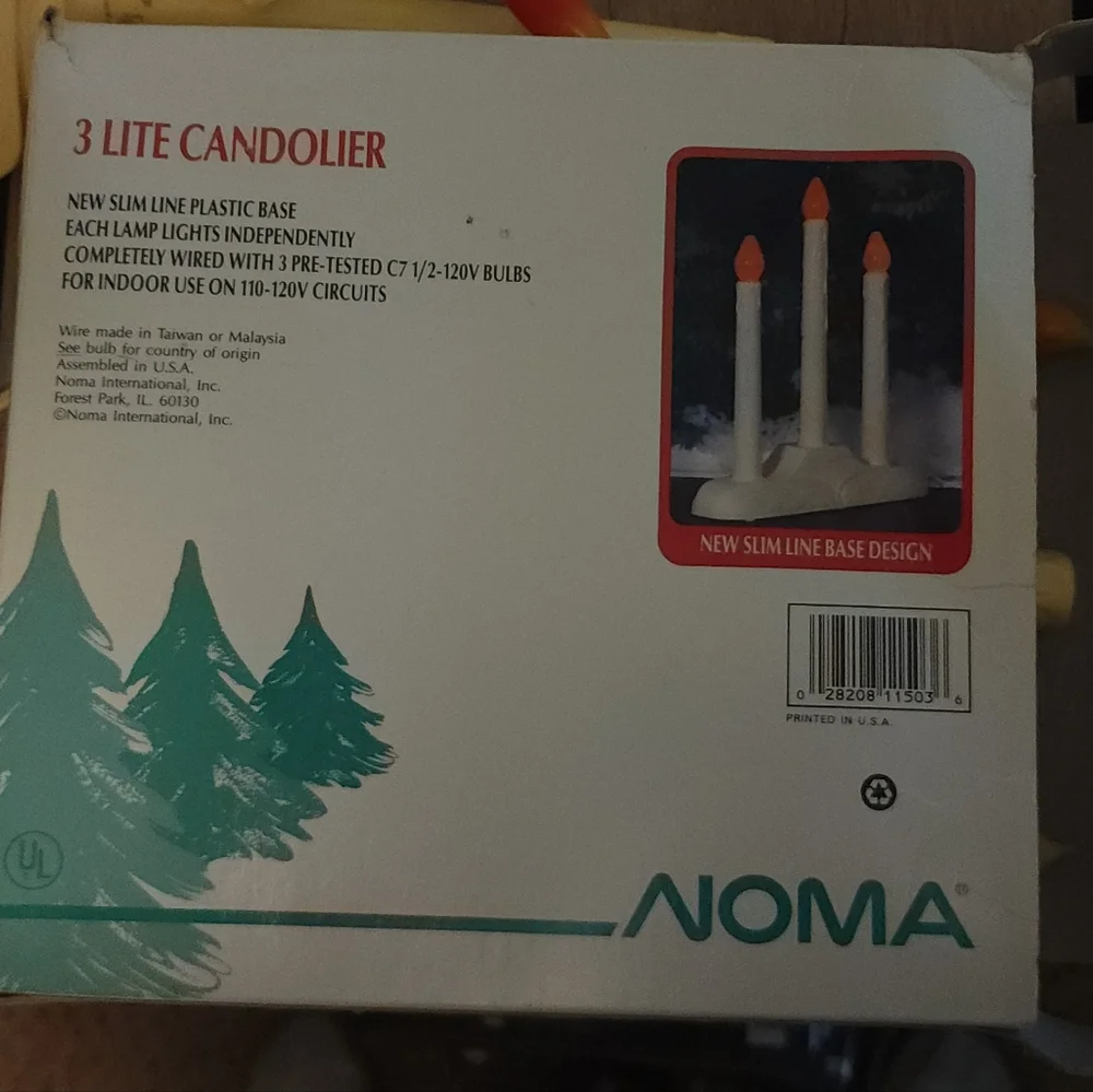Noma 3 Light Electric Candle And 5 Paragon Electric Candles